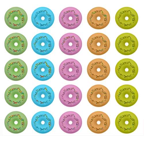 کوکتل نمک حمام ناستالیا مدل Donut Plus وزن 70 گرم بسته 25 عددی