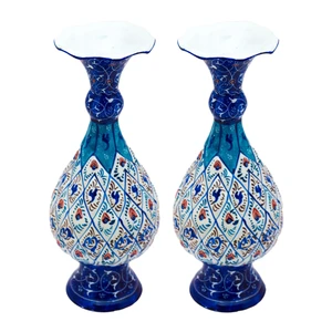 گلدان میناکاری مدل صراحی کد 392-12-102 مجموعه 2 عددی