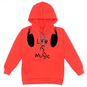 هودی پسرانه مدل هدفون A24 رنگ قرمز