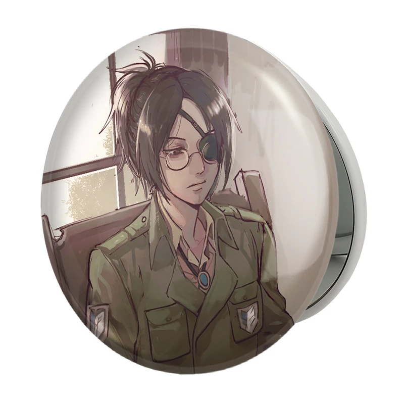 آینه جیبی خندالو طرح هانجی انیمه اتک آن تایتان Attack on Titan مدل تاشو کد 18609 