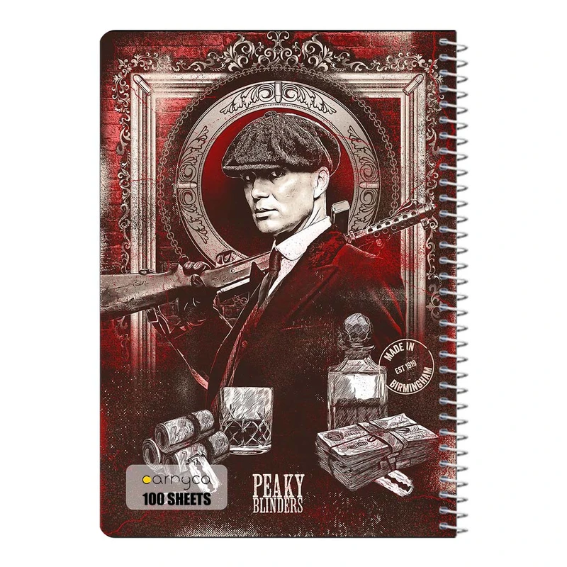 دفتر مشق 100 برگ سیمی کارنیکا طرح پیکی بلایندرز Peaky Blinders کد 75189