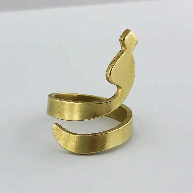 انگشتر گالری عزیزی طرح حرف ف مدل gz99207