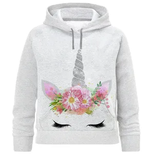 هودی دخترانه مدل تک شاخ گل F 587