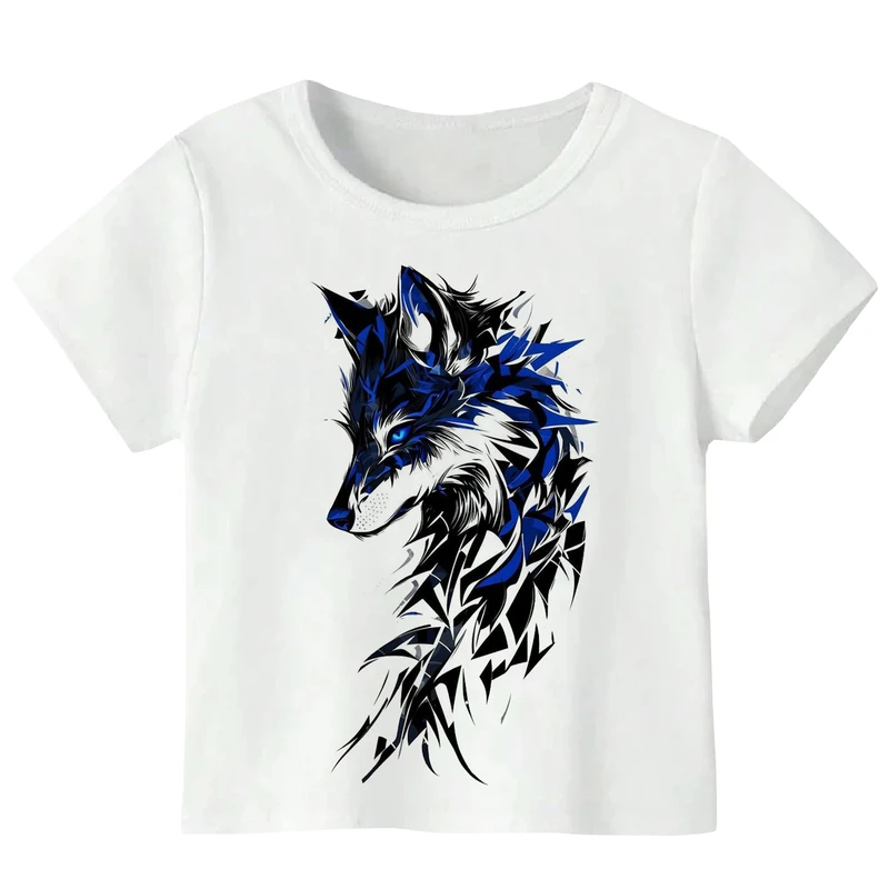 تی‌شرت آستین کوتاه پسرانه مدل گرگ W234