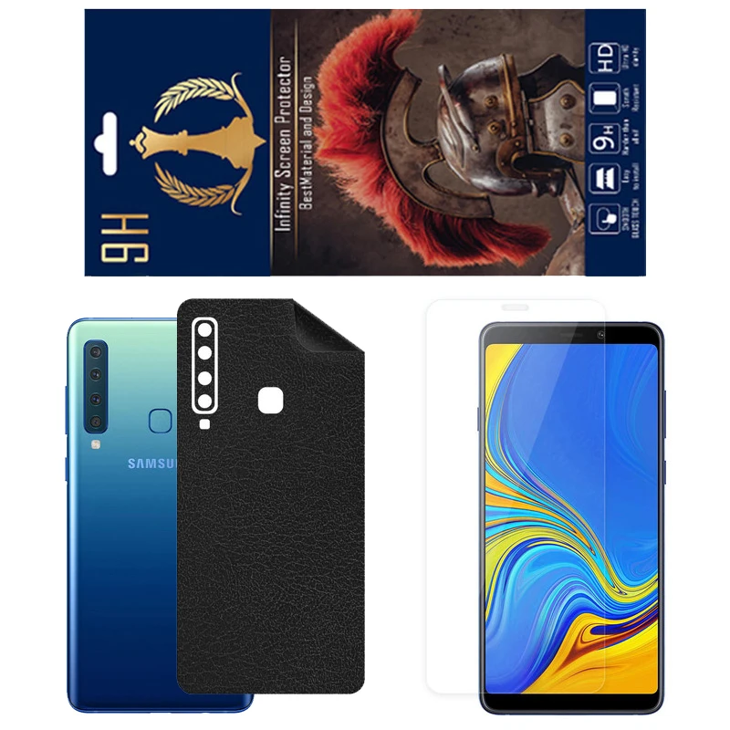 برچسب پوششی اینفینیتی مدل CH مناسب برای گوشی موبایل سامسونگ Galaxy A9 2018 به همراه محافظ صفحه نمایش 