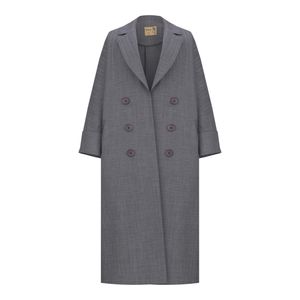 مانتو زنانه السانا مدل گلبانو کد 215627 رنگ فیلی