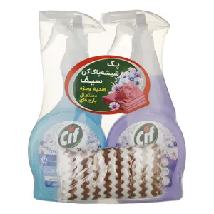 شیشه پاک کن سیف مدل 3 در 1 وزن 500 گرم بسته 2 عددی به همراه هدیه
