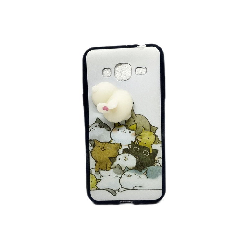 کاور طرح عروسکی مدل گربه مناسب برای گوشی موبایل سامسونگ Galaxy J310 / J3 2016