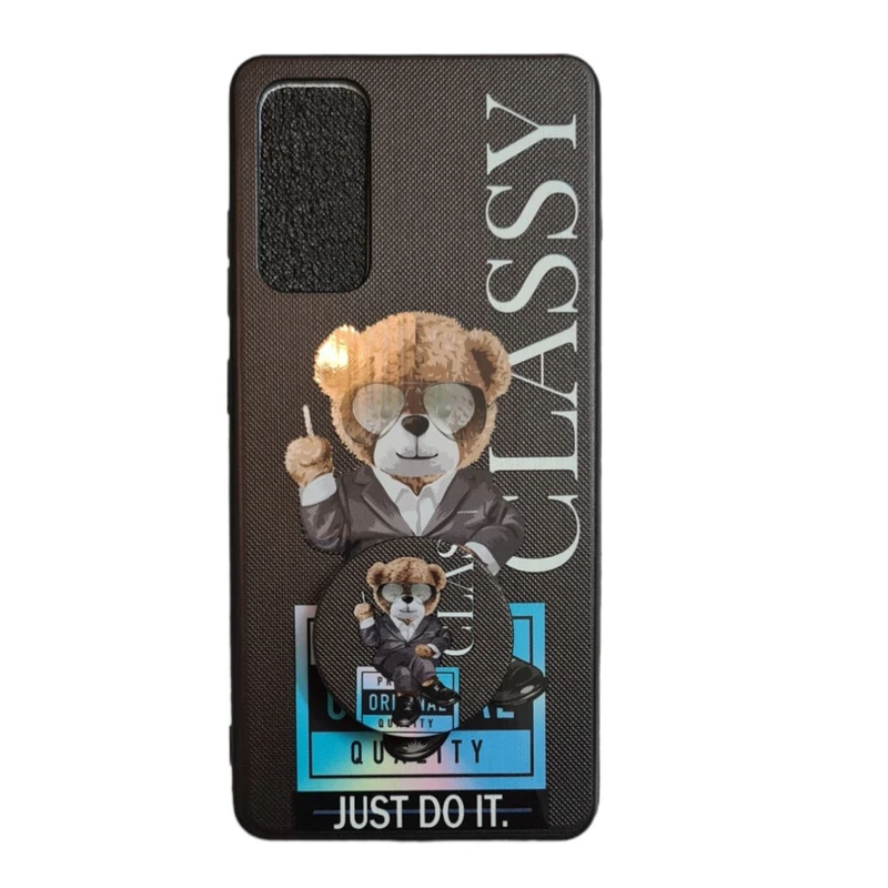 کاور طرح خرس کد 232 مناسب برای گوشی موبایل سامسونگ Galaxy S20 FE به همراه پاپ سوکت