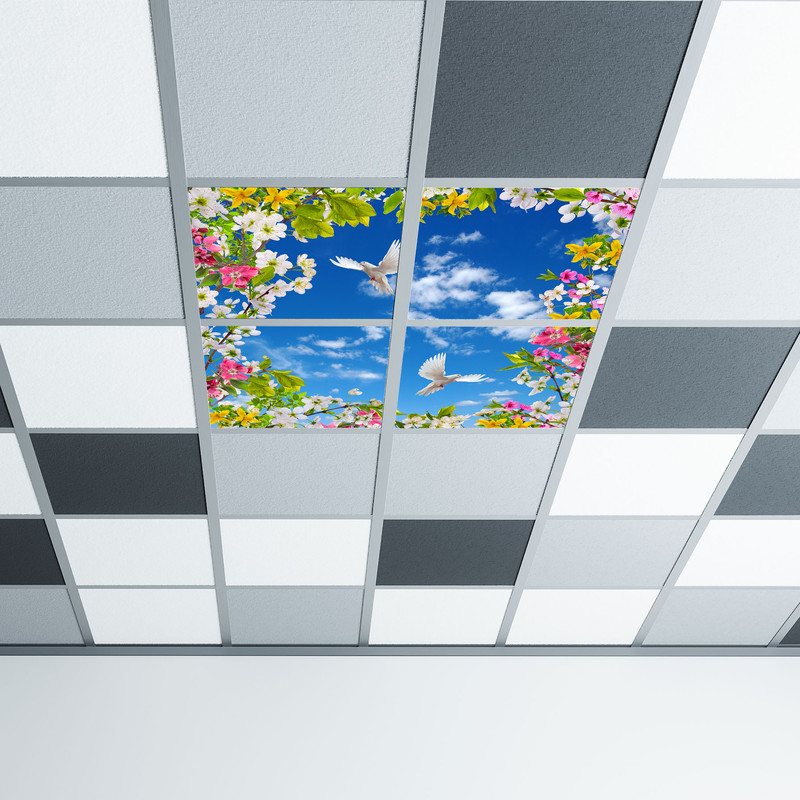 تایل سقفی آسمان مجازی مدل NB304 سایز 60x60 مجموعه 4 عددی