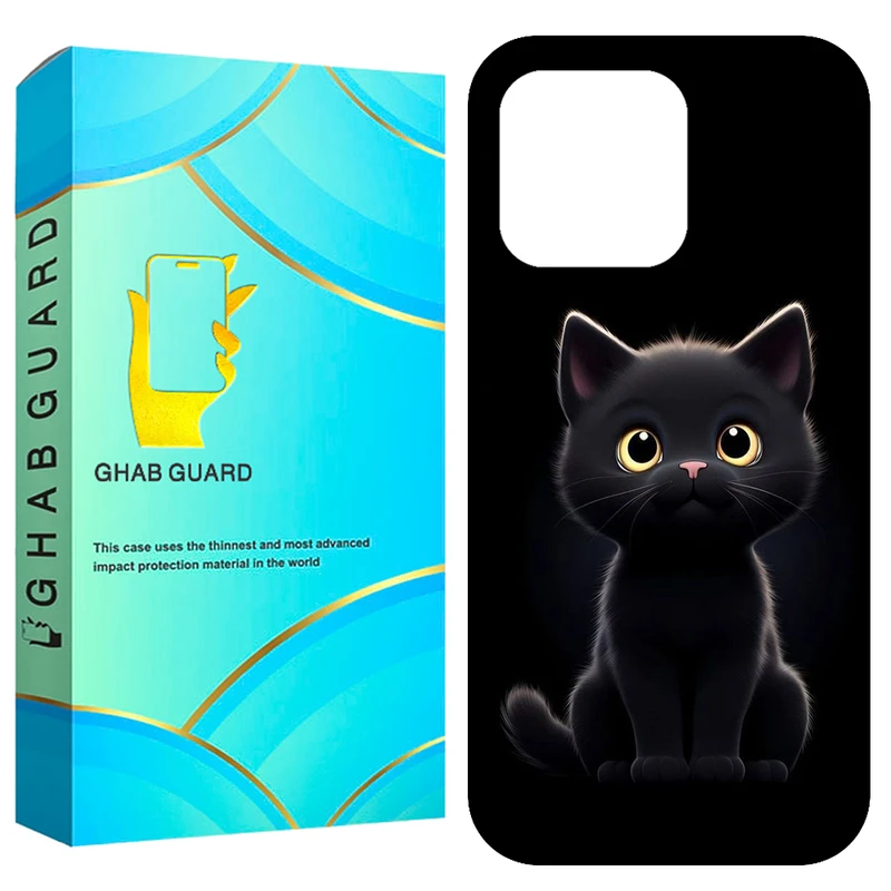  کاور قاب گارد طرح گربه مدل GCHP13P مناسب برای گوشی موبایل اپل iPhone 13 Pro