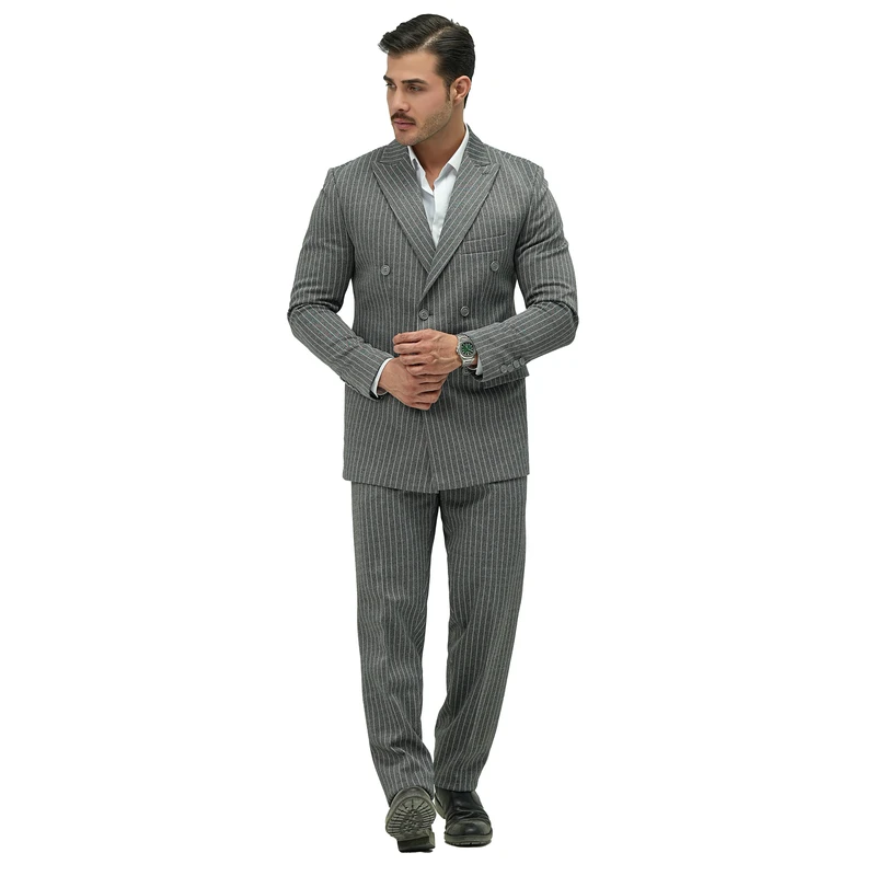 کت و شلوار مردانه مدل دیپلمات دبل برس 7070