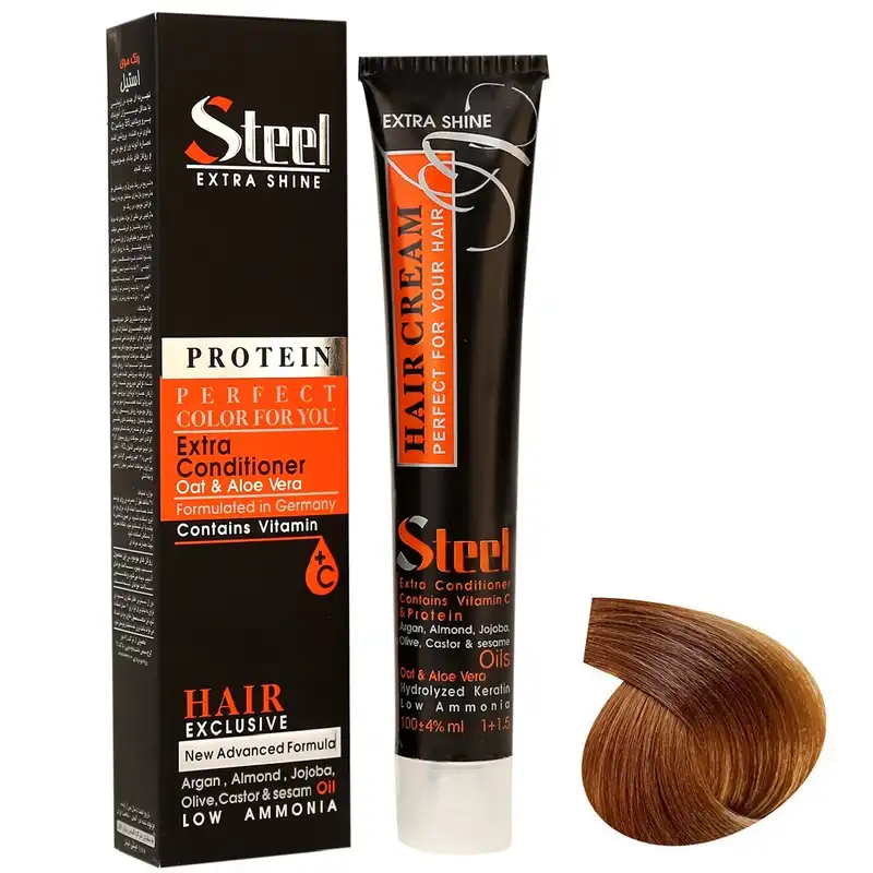 رنگ مو استیل شماره 7.65 حجم 100 میلی لیتر رنگ بلوند شکلاتی روشن