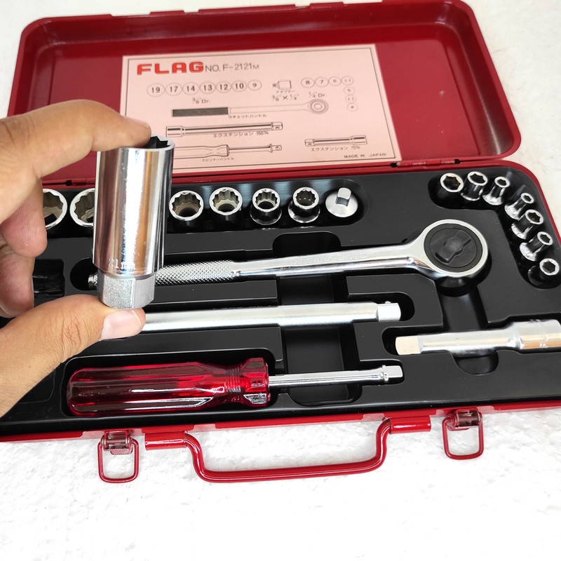 آچار بکس فلگ کد 2121m مجموعه 21 عددی