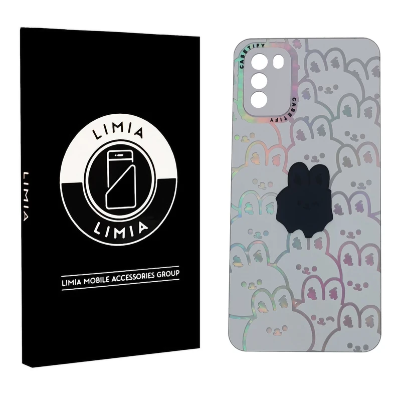کاور لیمیا مدل فانتزی پشت شیشه ای طرح عروسکی شبرنگی مناسب برای گوشی موبایل سامسونگ Galaxy A03s