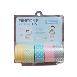 چسب کاغذی مدل واشی عرض 2 سانتی متر مجموعه 5 عددی