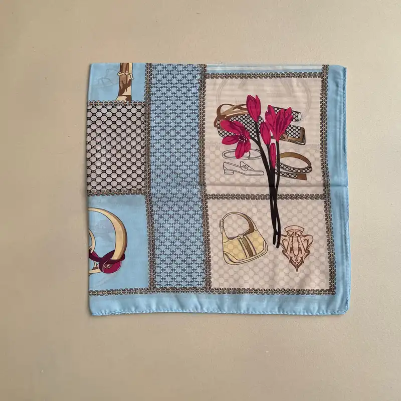 روسری زنانه مدل نخی چهارخانه زنجیری کد 65