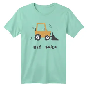 تی شرت آستین کوتاه بچگانه مدل ماشین کد ۲ رنگ سبز روشن