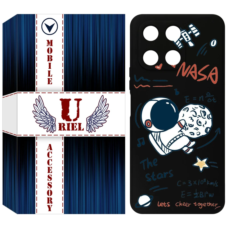 کاور یوریل قاب مدل KSH کد 27 طرح ناسا مناسب برای گوشی موبایل آنر X6A / X6A Plus