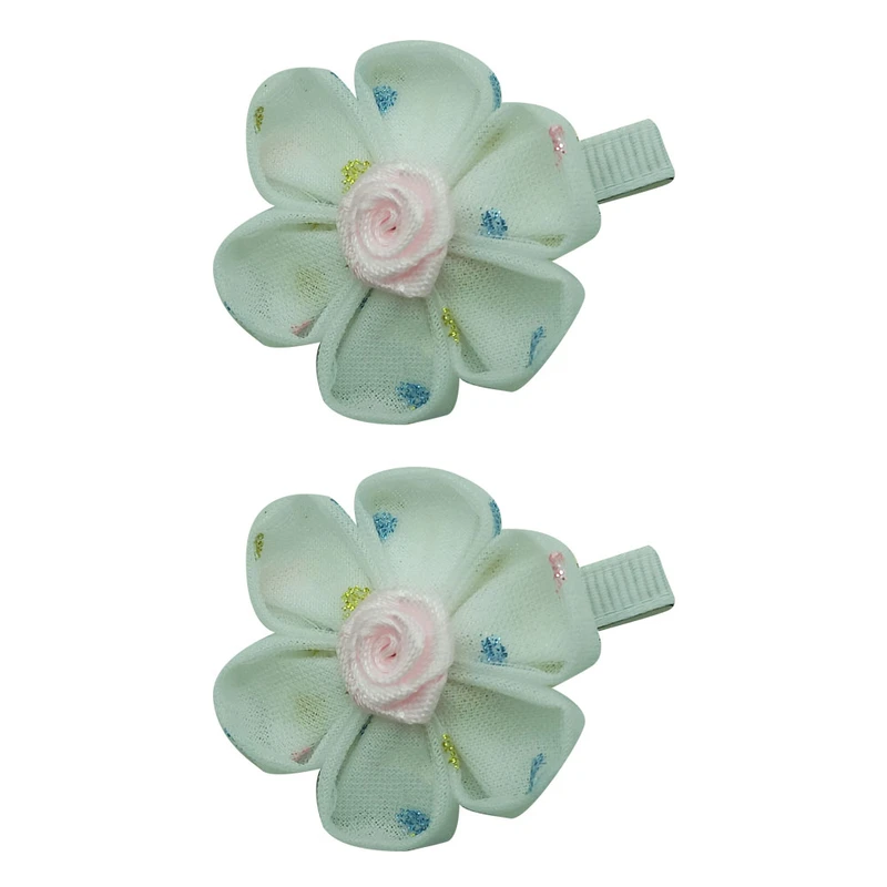 گیره مو دخترانه مدل شکوفه کد 01091831 بسته 2 عددی