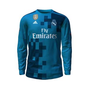 تی‌شرت ورزشی آستین بلند مردانه مدل رئال مادرید کد Away 2018
