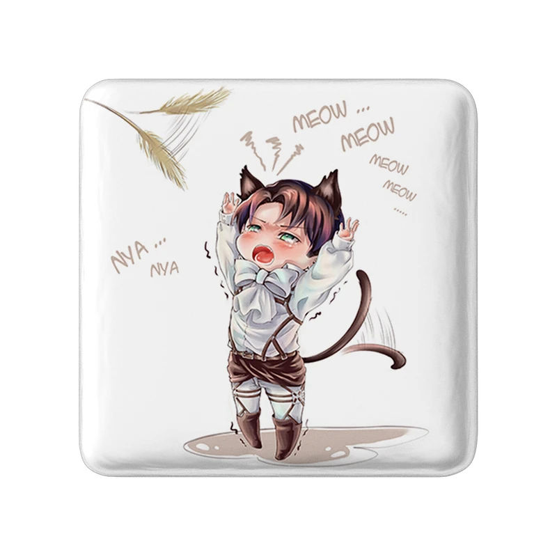 مگنت خندالو طرح لیوای انیمه اتک آن تایتان Attack on Titan مدل مربعی کد 18577