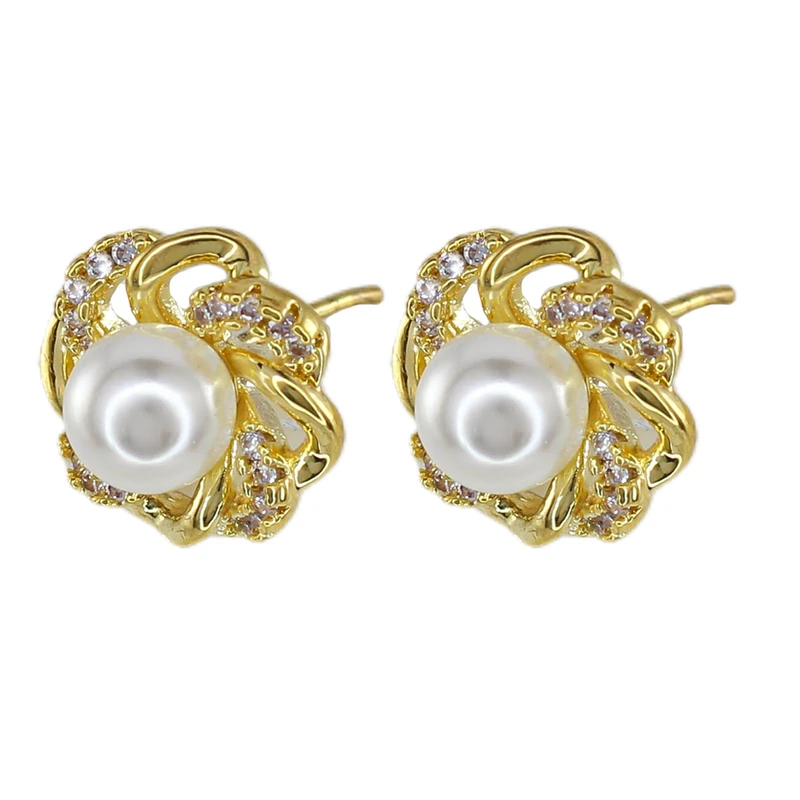 گوشواره میخی زنانه زودیکا مدل مرواریدی کد AAC1517