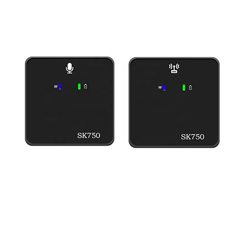 میکروفن بی سیم مدل دو کانال wireless microphone SK750 بسته 3 عددی