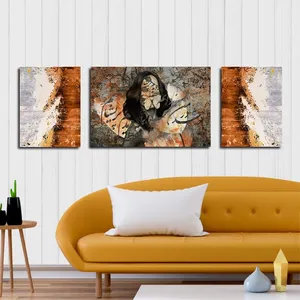 تابلو شاسی بکلیت طرح خطاطی و ساحل دریا مدل SH-2542 مجموعه 3 عددی