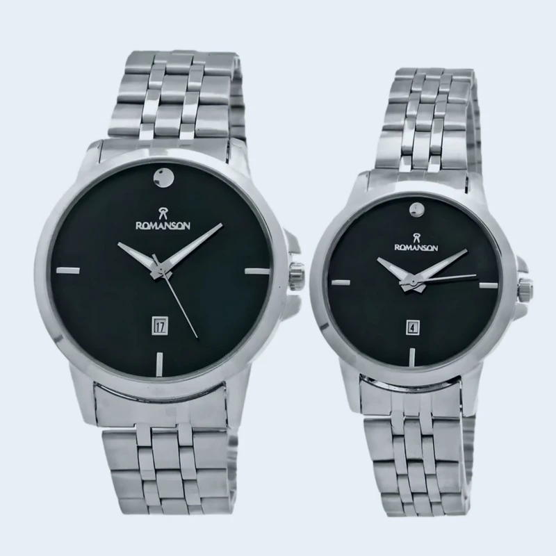 ست ساعت مچی عقربه ای زنانه و مردانه مدل کلاسیک کد01