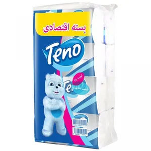 دستمال کاغذی تنو مدل 250 برگ دولا اقتصادی بسته 8 عددی