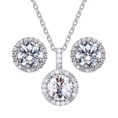 نیم ست نقره زنانه کوبیک مدل QN-6603-1