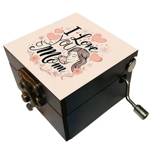 جعبه موزیکال مدل هندلی طرح مامان دوست دارم کد 1179