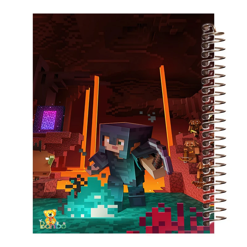 دفتر مشق 100 برگ بانیبو طرح  ماینکرافت کد 1230