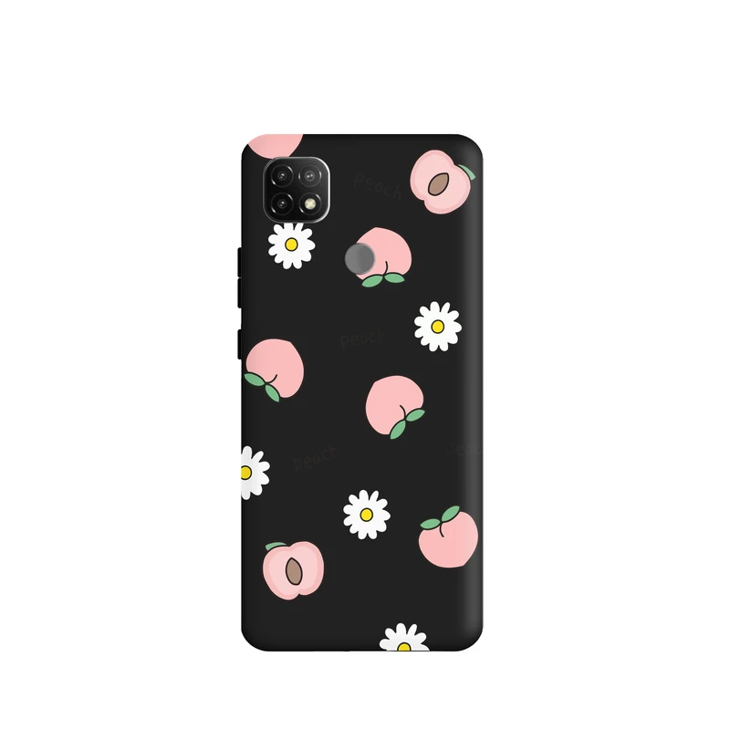 کاور طرح هلو صورتی کد t2134 مناسب برای گوشی موبایل شیائومی Redmi 9C 