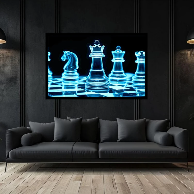 تابلو بکلیت طرح بازی و مهره شطرنج مدل B-bu5204