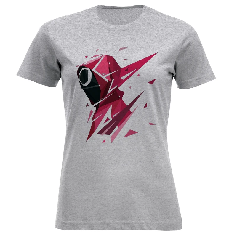 تی شرت آستین کوتاه زنانه مدل بازی مرکب W377