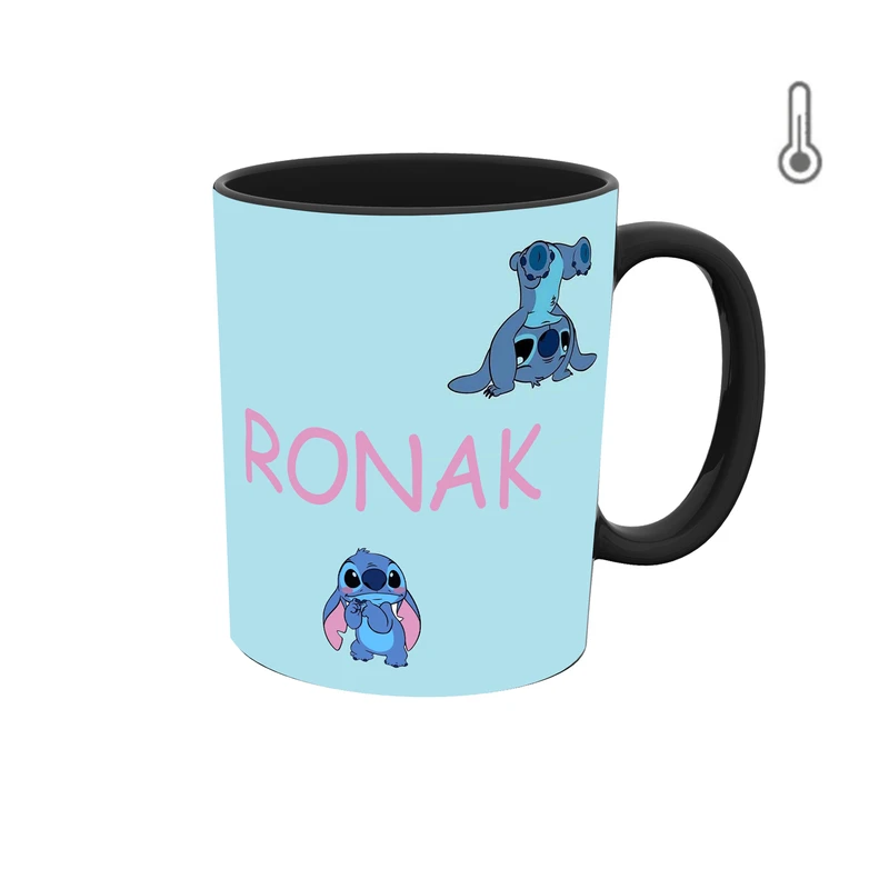 ماگ حرارتی طرح اسم روناک مدل استیچ