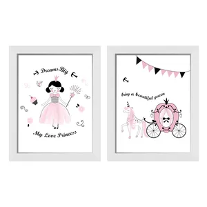 تابلو کودک و نوزاد مدل Princess مجموعه 2 عددی