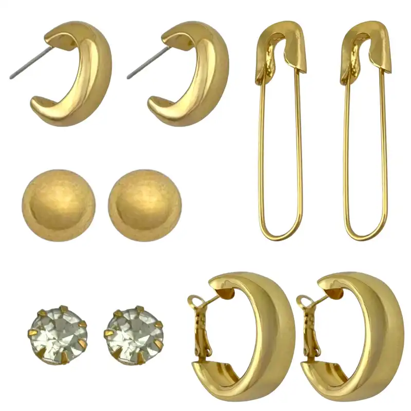 گوشواره زنانه مدل E5253 مجموعه 5 عددی