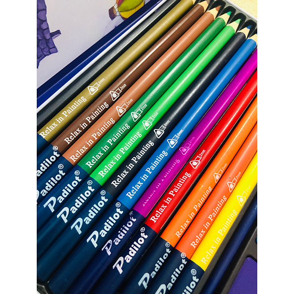 مداد رنگی 12 رنگ و آبرنگ پادیلوت مدل خانه