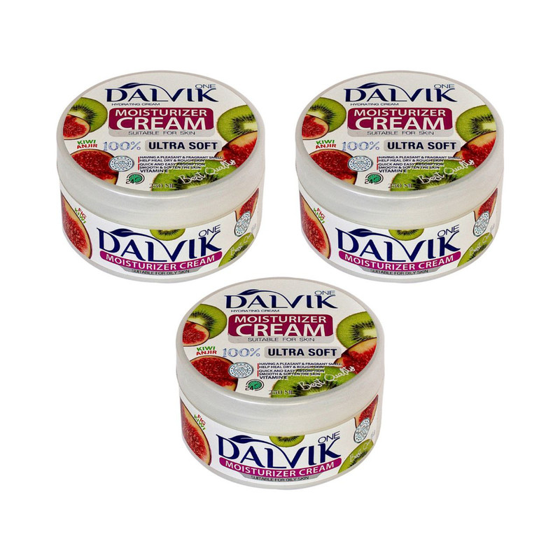 کرم مرطوب کننده دالویک وان مدل انجیر و کیوی حجم 250 میلی لیتر بسته 3 عددی