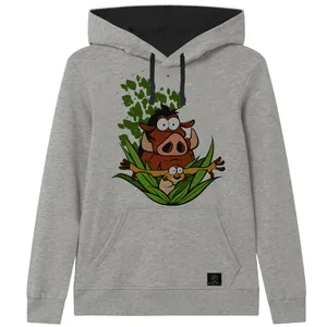 هودی پسرانه 27 مدل شیر شاه کد V35 رنگ طوسی