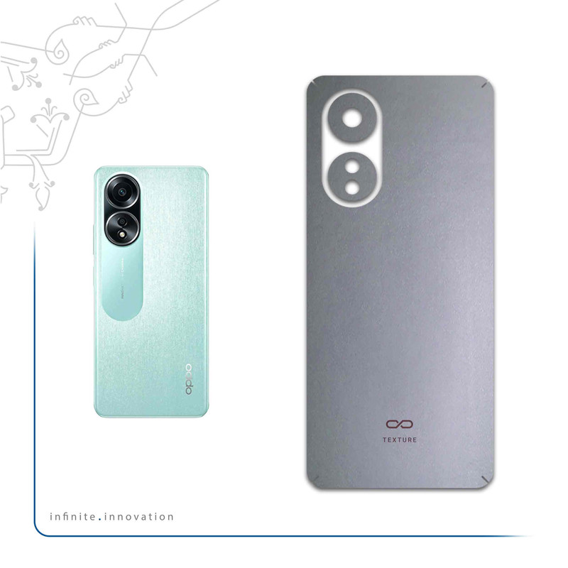 برچسب پوششی ماهوت مدل Matte-Silver مناسب برای گوشی موبایل اپو A58 4G