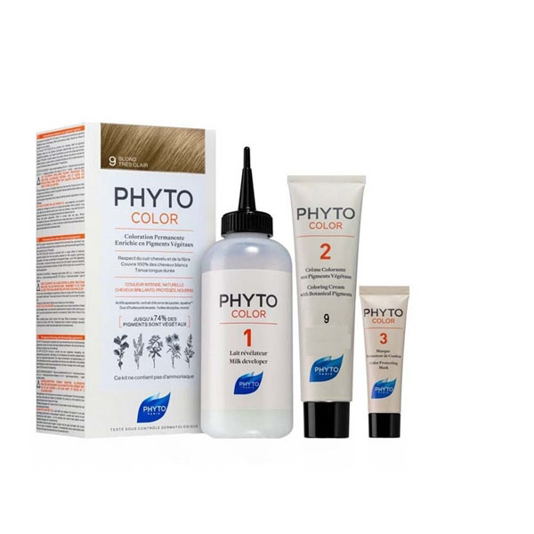 کیت رنگ مو فیتو شماره 9 حجم 50 میلی لیتر رنگ بلوند خیلی روشن