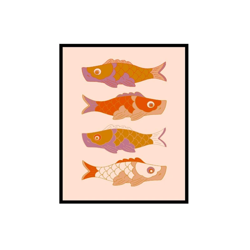 پوستر مدل چاپ ماهی