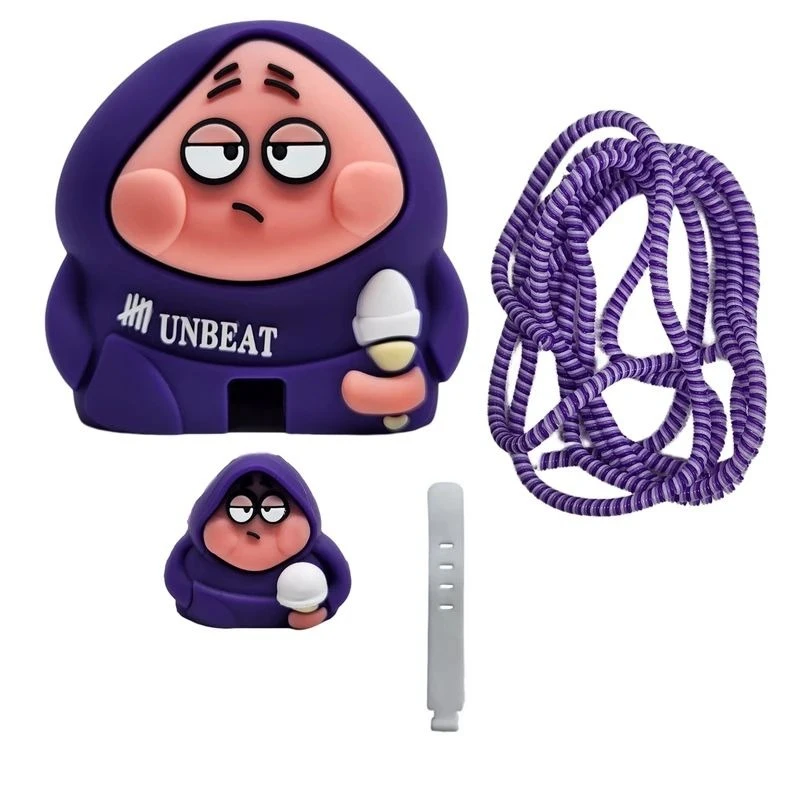 محافظ شارژر دیواری مدل پاتریک مناسب برای شارژر 25 وات سامسونگی به همراه محافظ کابل مجموعه 4 عددی‌