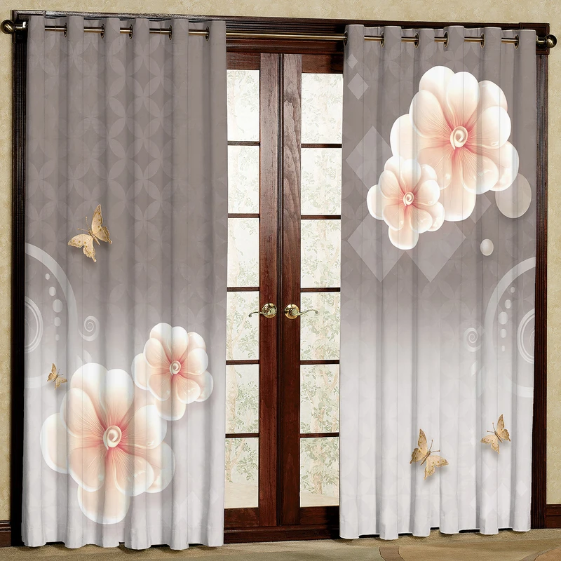 پرده مدل مخمل پانچی کد 4627T2 سایز 200x140 سانتی متر