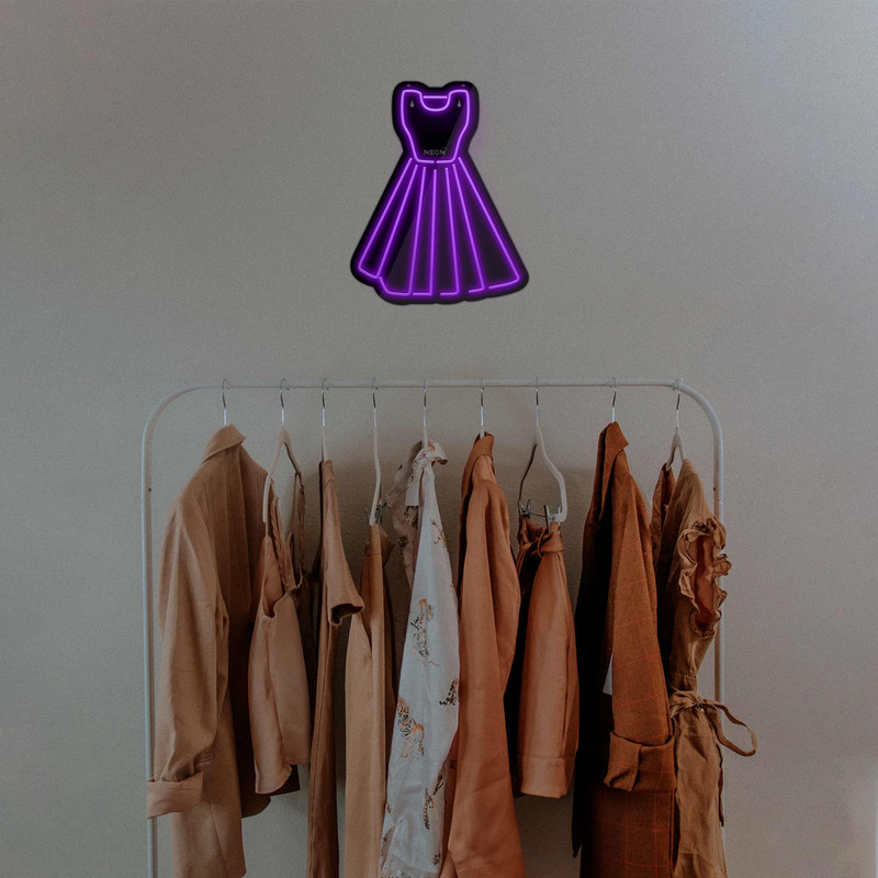 چراغ دیواری نئون دیزاین طرح Women-Clothes-BL_PR