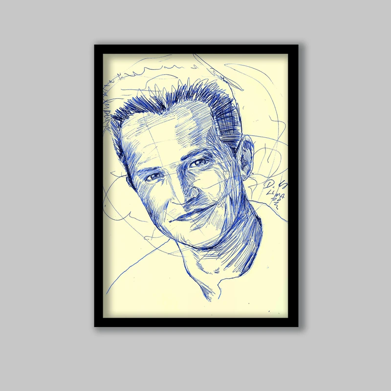 تابلو لیلیان طرح چندلر سریال فرندز کد LA-G10812-2 فریم مشکی